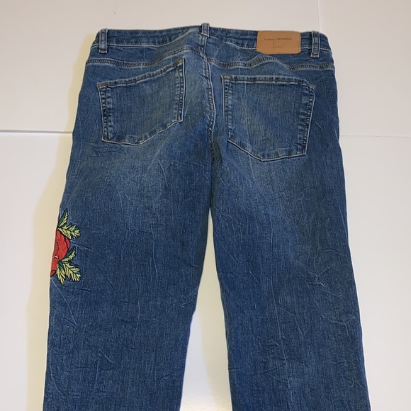 Zara Boho Floral Embroidered Skinny Jeans - Women’s Size 6 - Picture 3 of 6